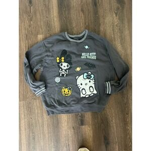 Sanrio Women's Hello Kitty Halloween Sweatshirt - Black Large Graphics 2 Sided